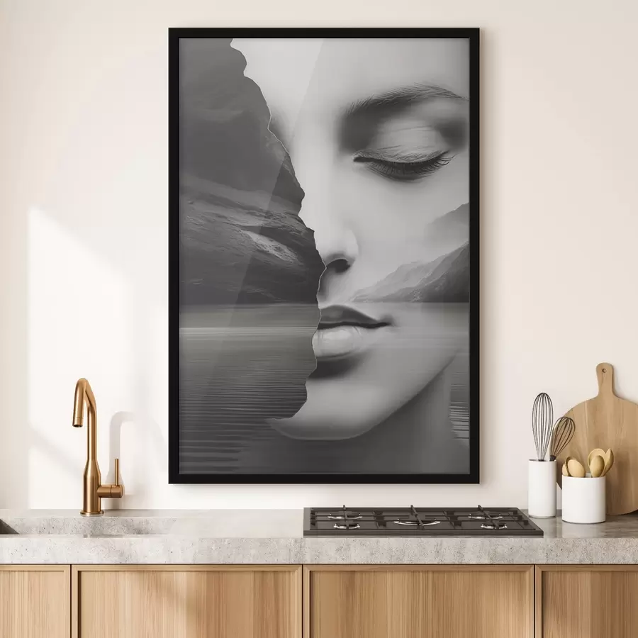 murales de pared Surrealismo en blanco y negro f42953