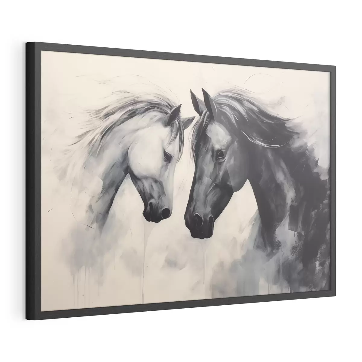 Poster Caballos blancos y negros f42955