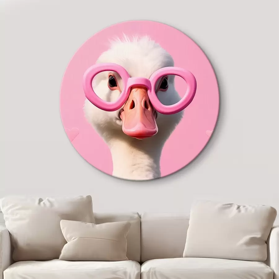 murales de pared Ganso con gafas rosas r42947