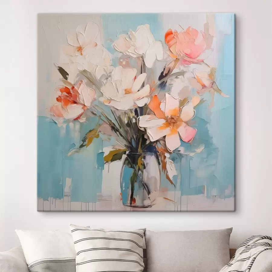 murales de pared Flores abstractas en un jarrón s42965