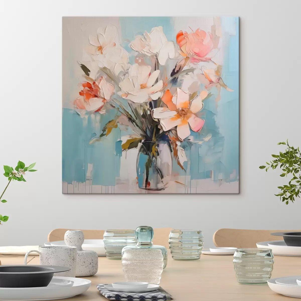 murales de pared Flores abstractas en un jarrón s42965