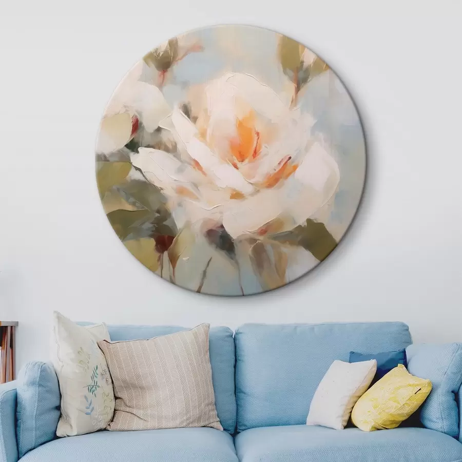 murales de pared Flores blancas abstractas r42963