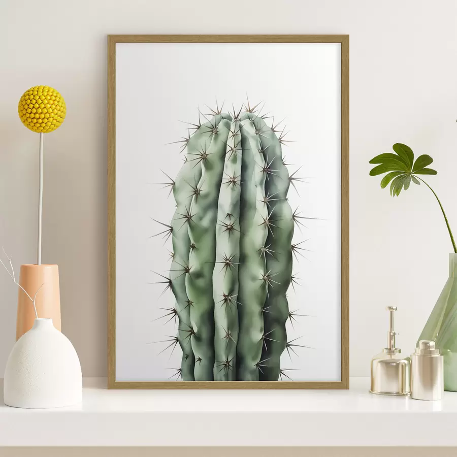murales de pared Acuarela imitación cactus f42961