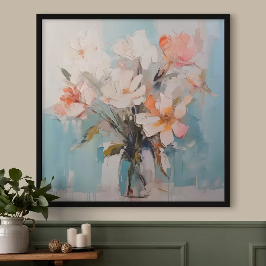 murales de pared Flores abstractas en un jarrón f42965