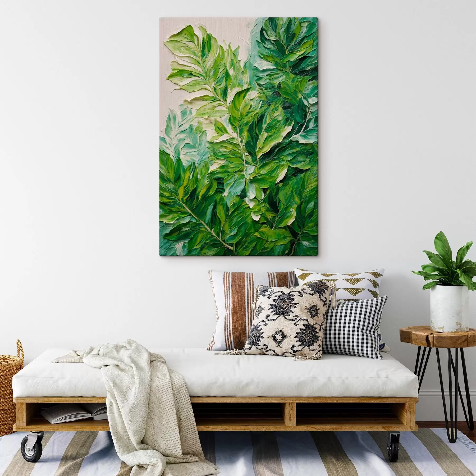 murales de pared Hojas tropicales al óleo s42767