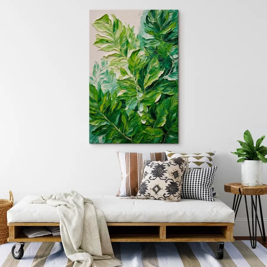 murales de pared Hojas tropicales al óleo s42767