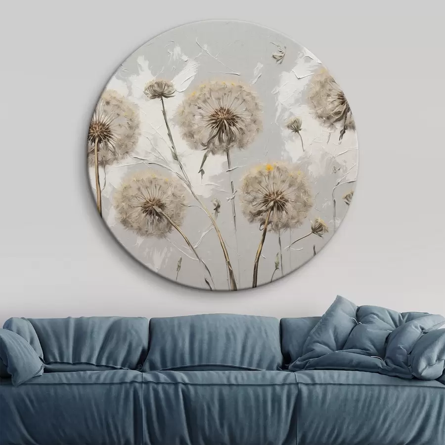 murales de pared Diente de león en pintura acrílica rtyle r42762