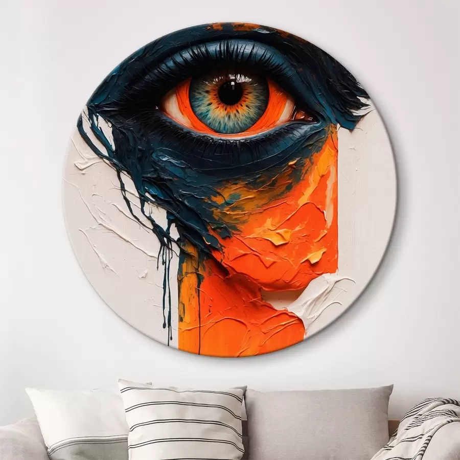 murales de pared Ojo de mujer en óleo estilo rtyle r42763