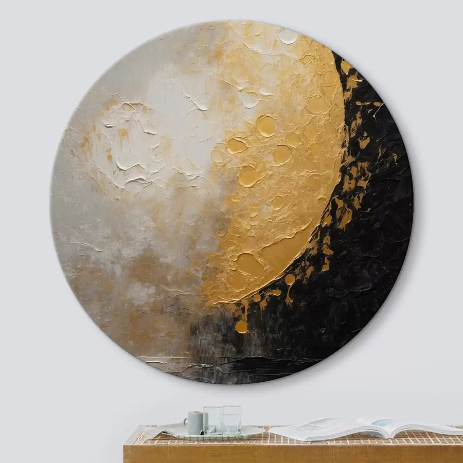 murales de pared Luna dorada al óleo rtyle r42766