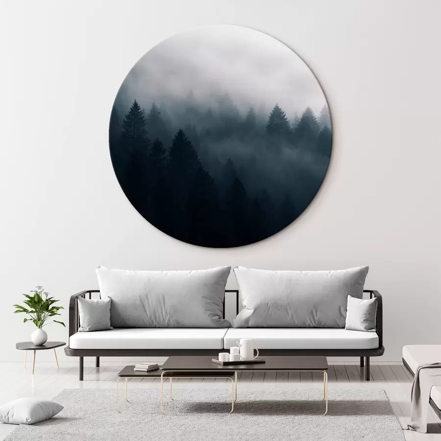 murales de pared Frente negro en la niebla r42926
