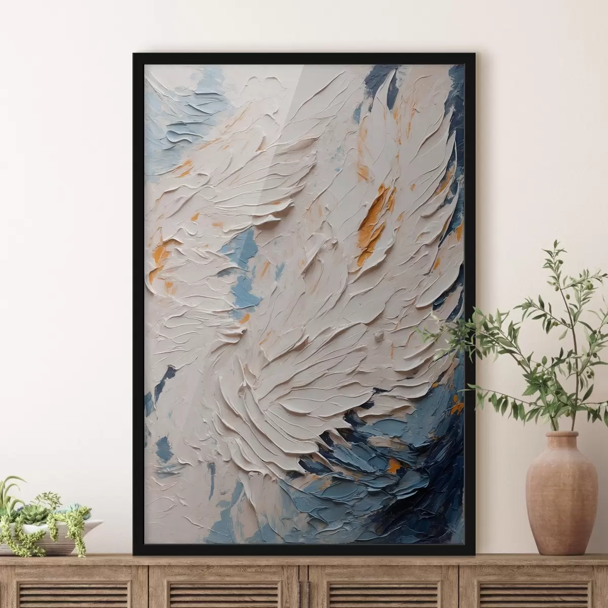 Poster Abftfact wing in oil painting ftyle f42761