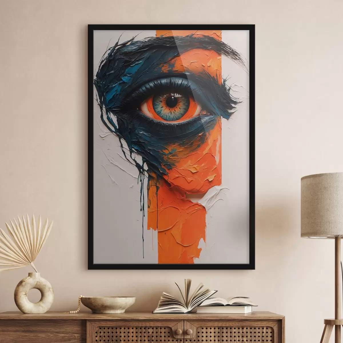 Poster Ojo de mujer en óleo de estilo f42763