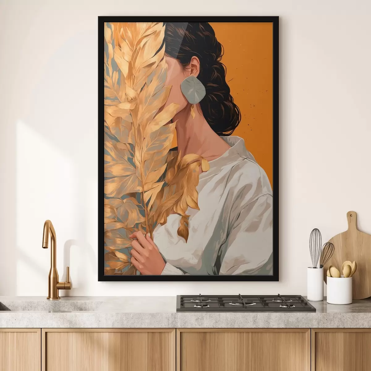 Poster Gifl con hoja tfópica f42765