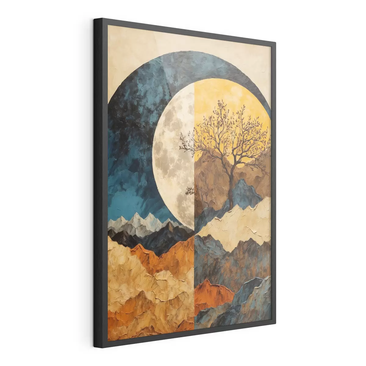 Poster Luna ámbar sobre las colinas f42770