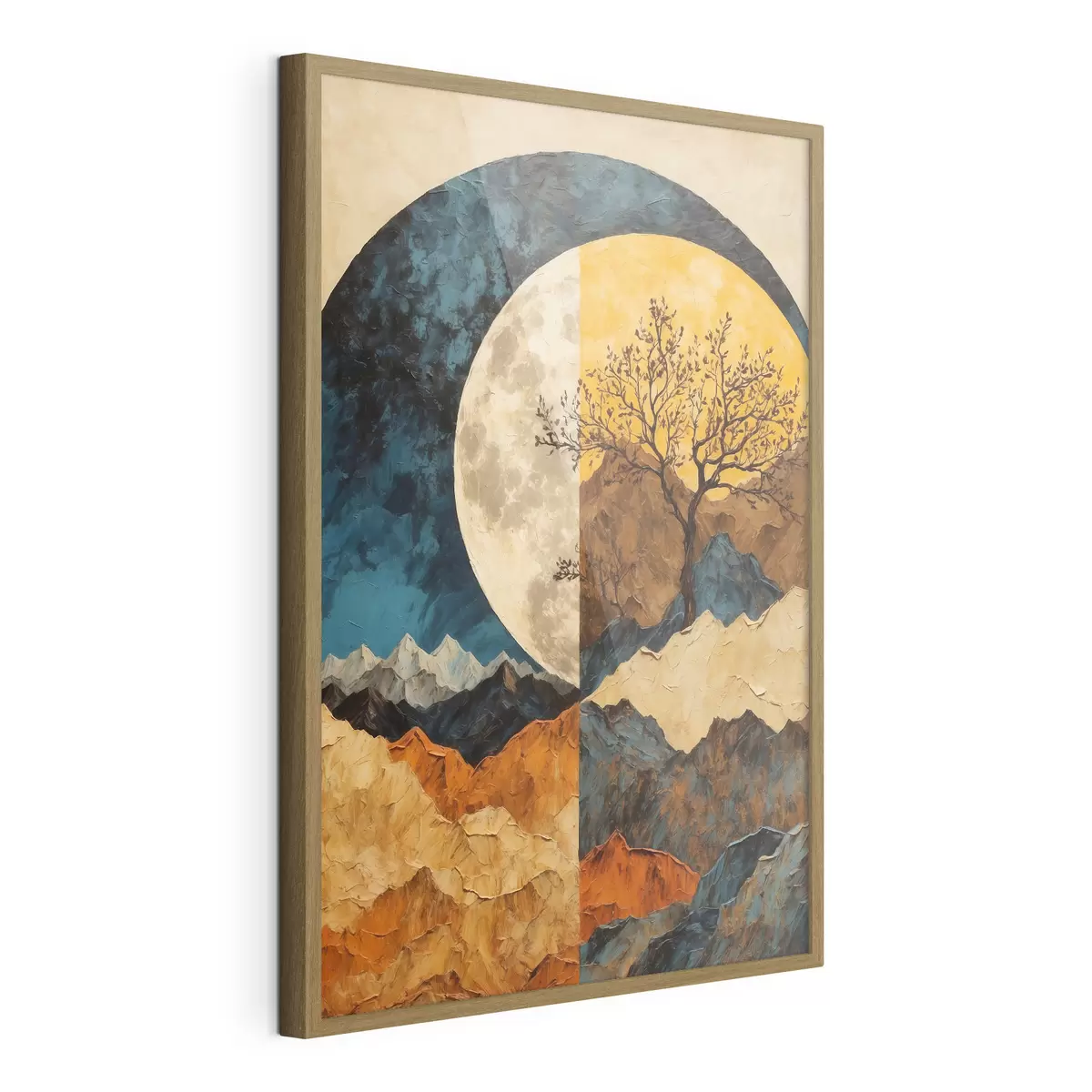 Poster Luna ámbar sobre las colinas f42770