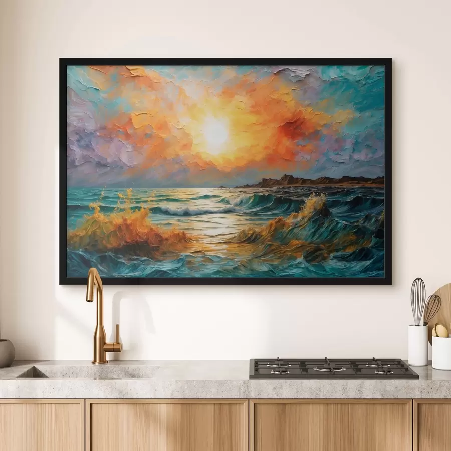 murales de pared ftofmy fea y divertida en la pintura al óleo ftyle f42920