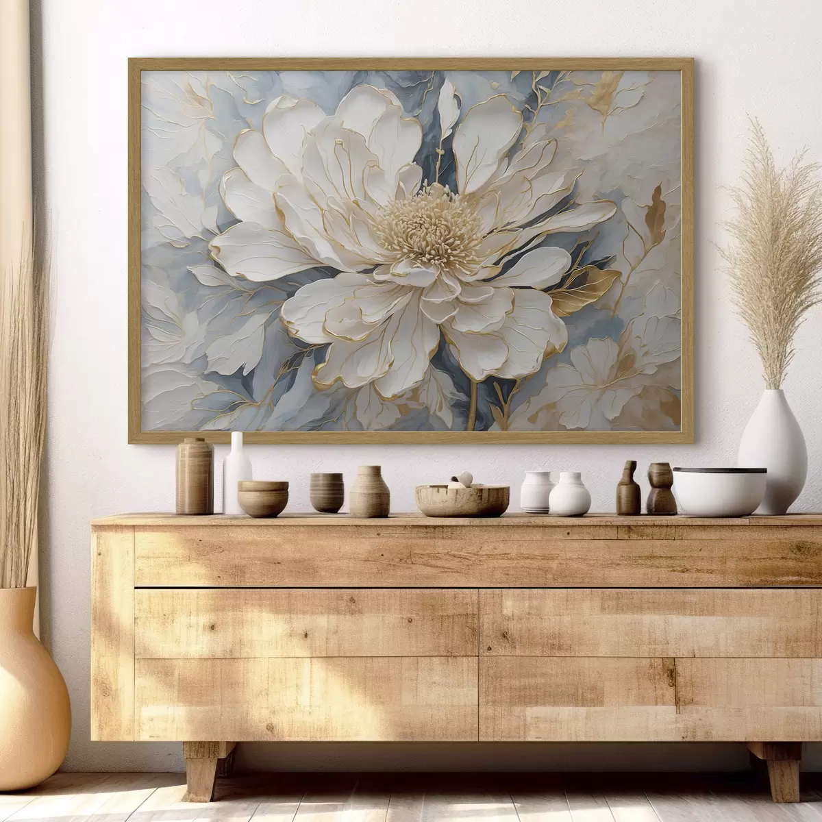 Poster Flor sobre azul f42923