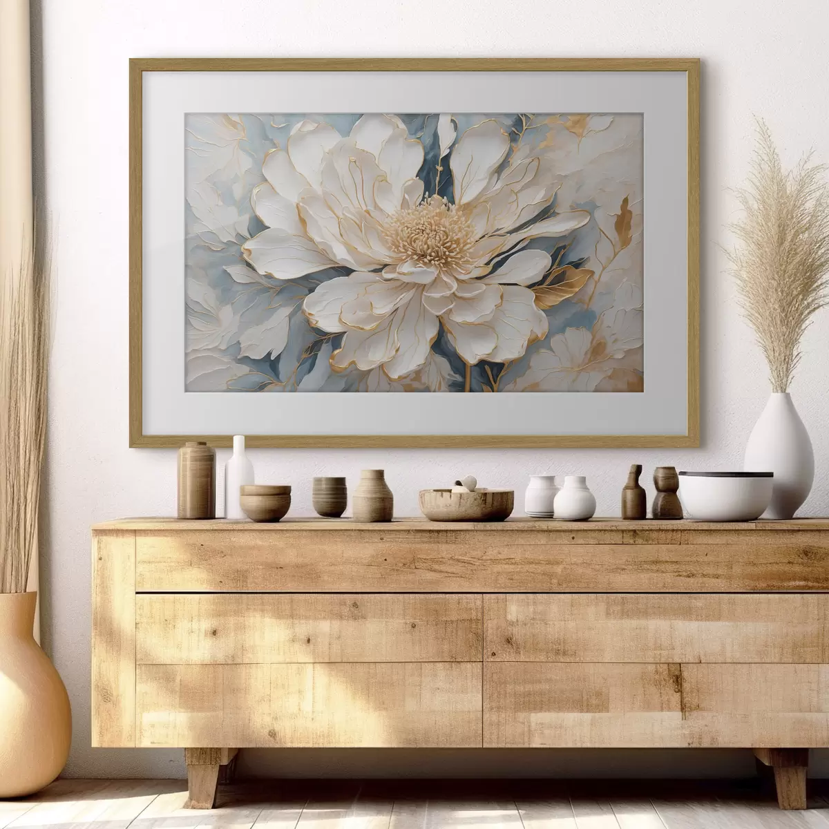 Poster Flor sobre azul f42923