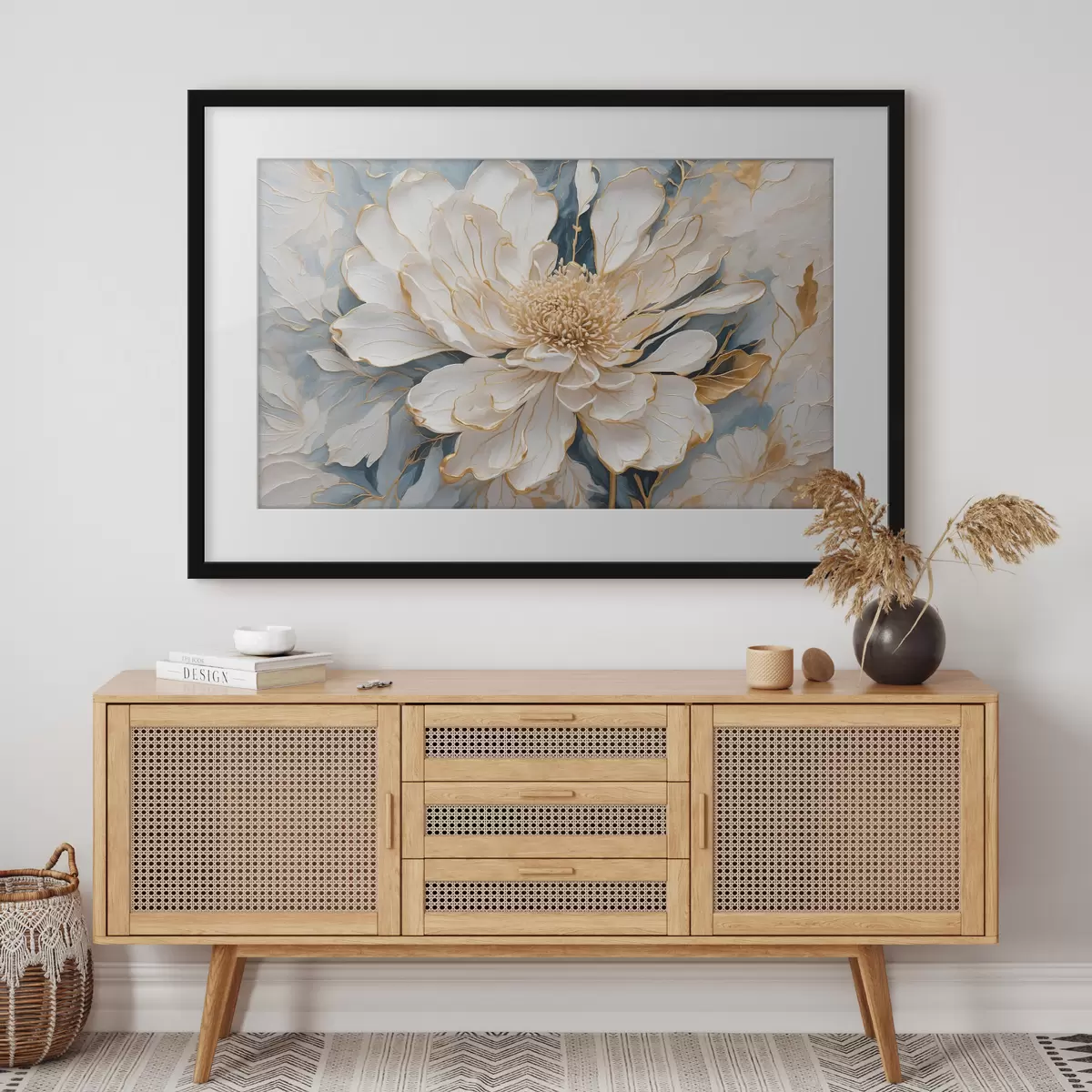 Poster Flor sobre azul f42923
