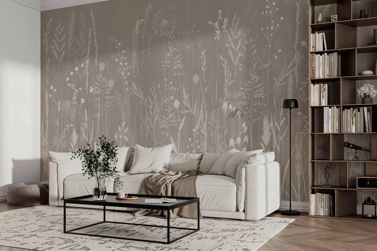 murales de pared Flores y plantas silvestres w03143v2