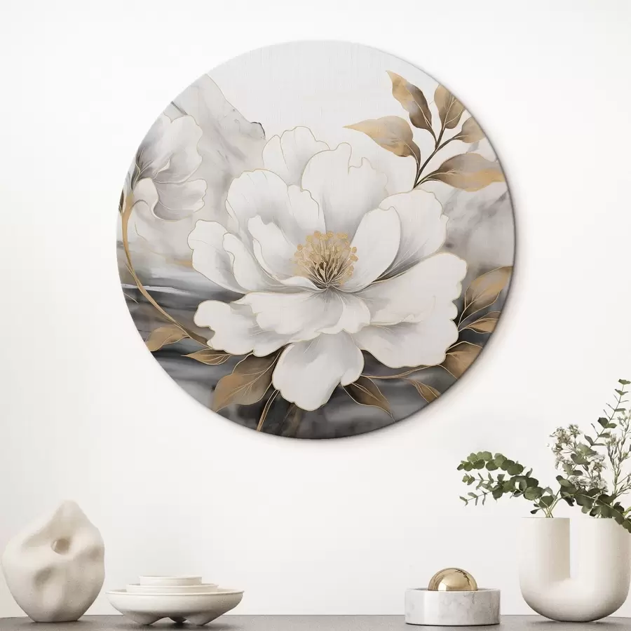 murales de pared Gran flor abstracta sobre fondo de acuarela r42966