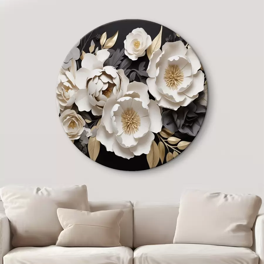 murales de pared Preciosas flores sobre fondo oscuro r42969