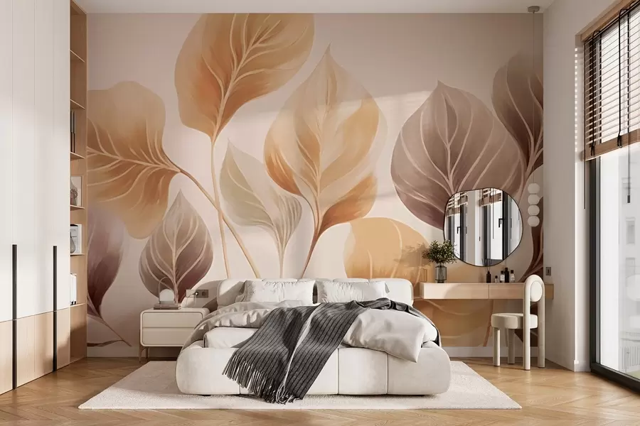 murales de pared Hojas grandes w03138