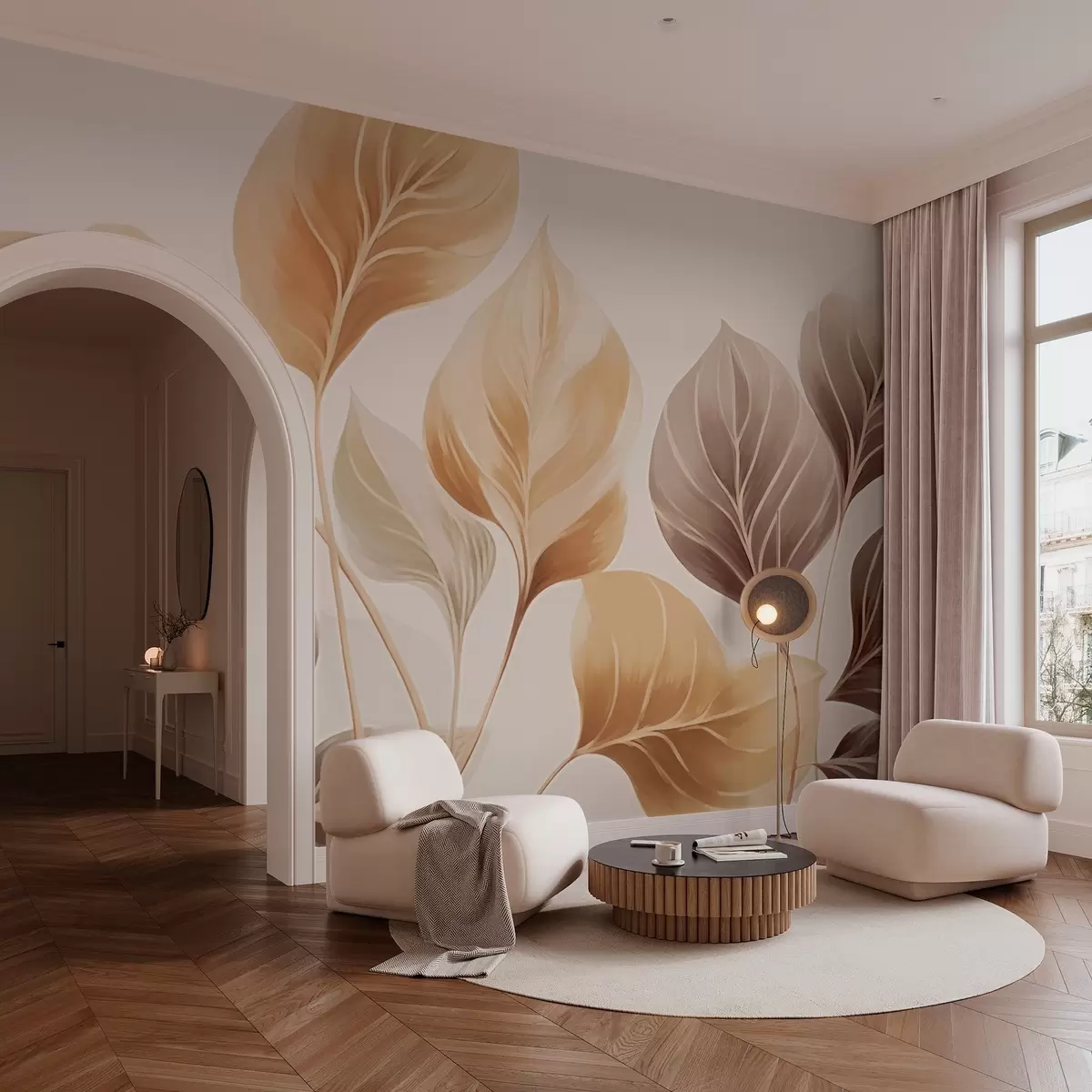 murales de pared Hojas grandes w03138