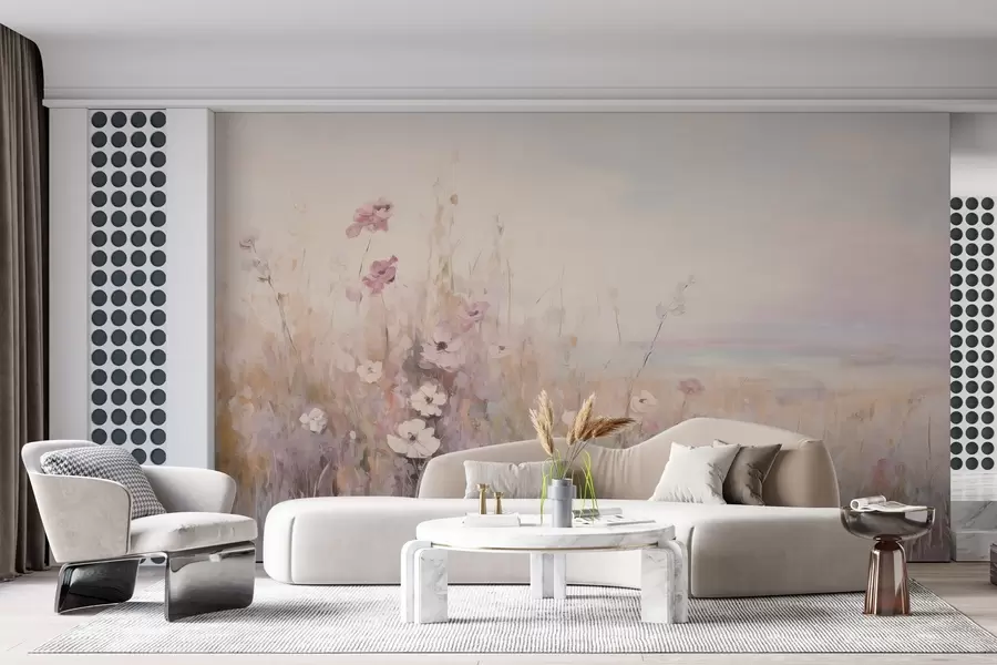 murales de pared Campo abstracto sobre concreto w03189