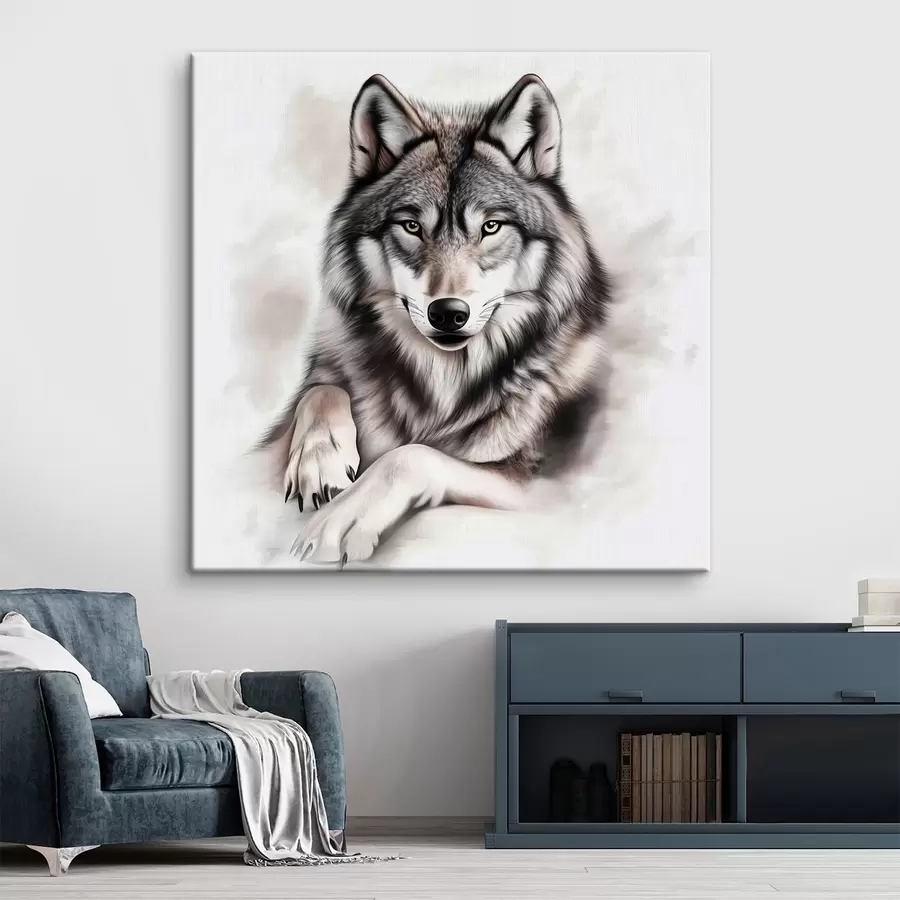 murales de pared Un hermoso lobo s42985