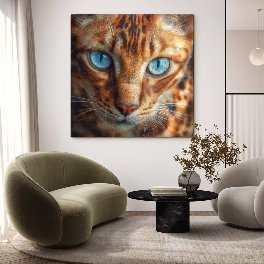 murales de pared Gato con ojos azules s42987