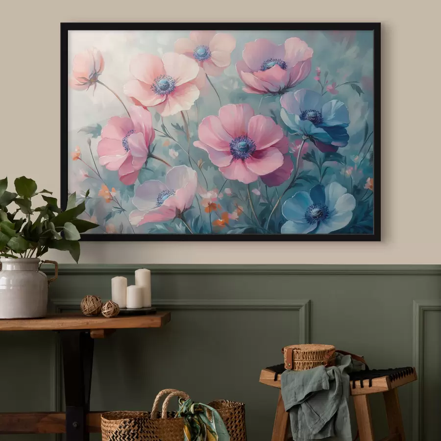 murales de pared Coloridas flores en el campo f42973