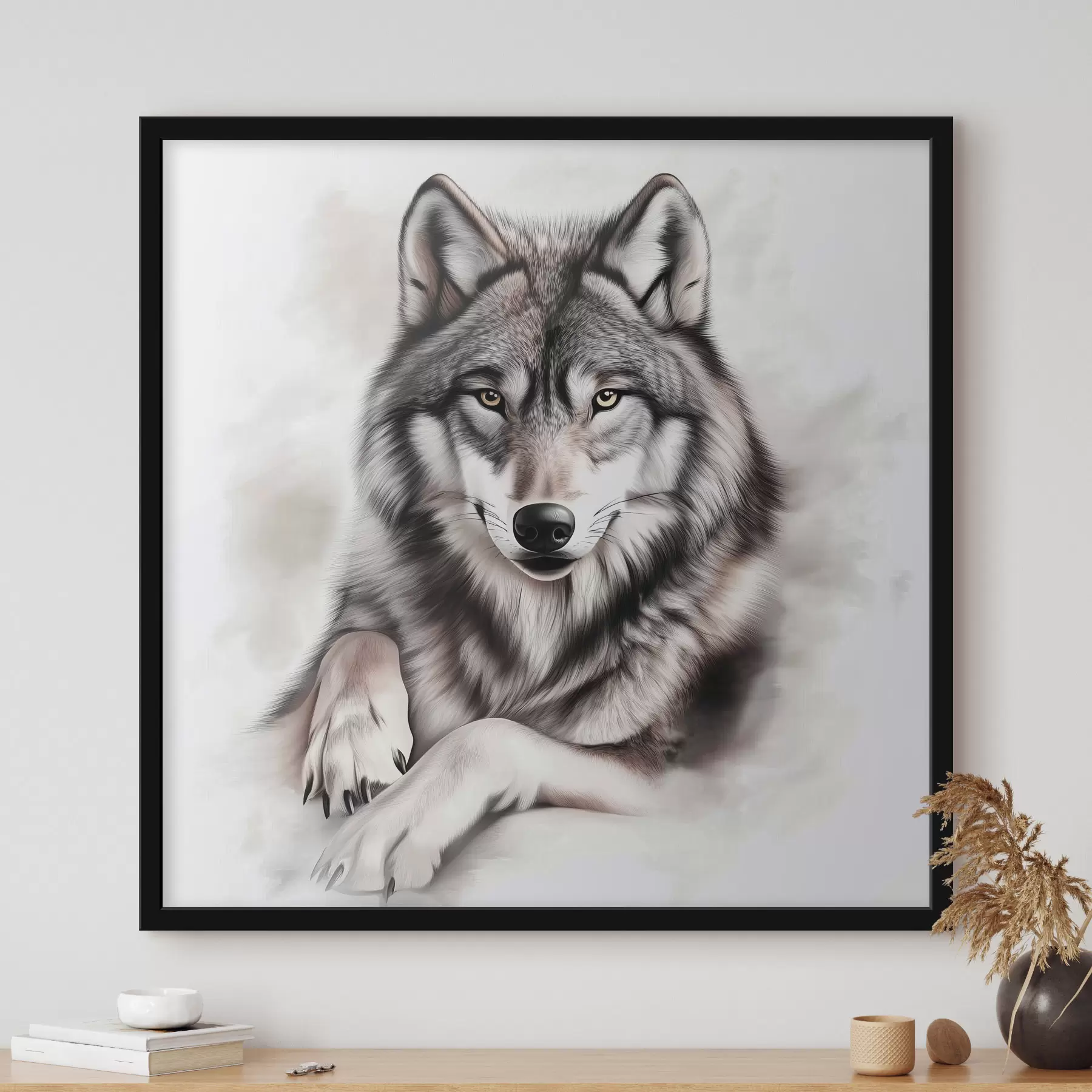 murales de pared Un hermoso lobo f42985