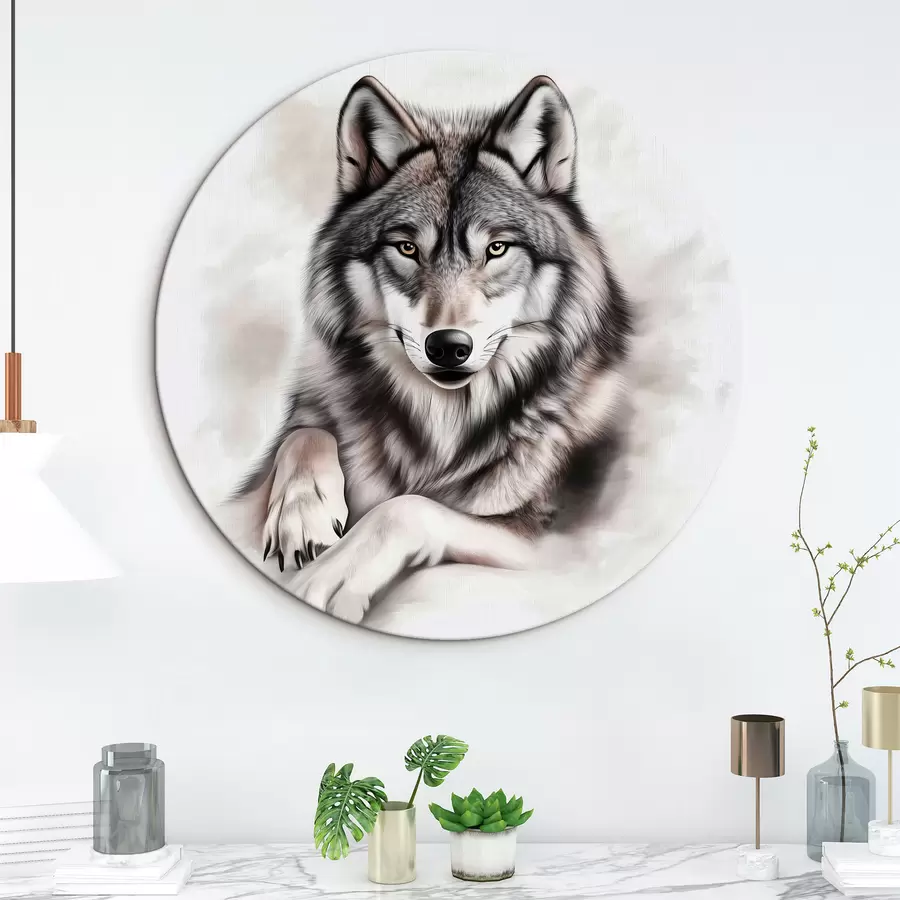 murales de pared Un hermoso lobo r42985