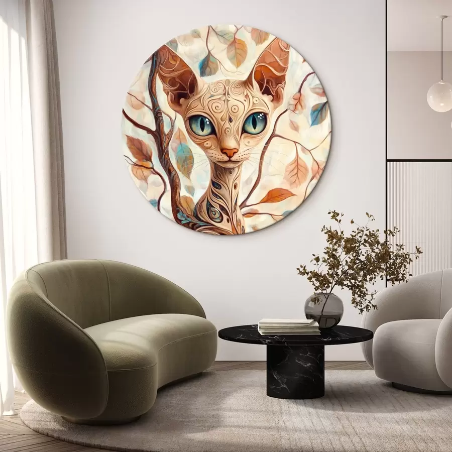 murales de pared Gatito y ramas de árbol r42988