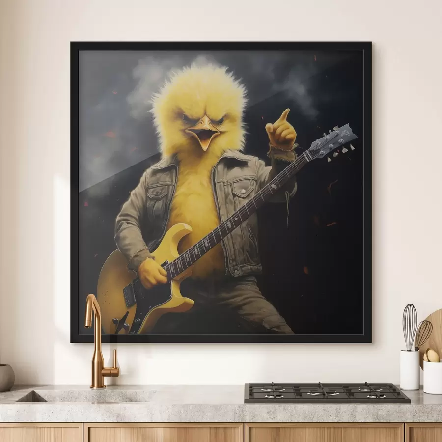 murales de pared Pollo Rocker f43029