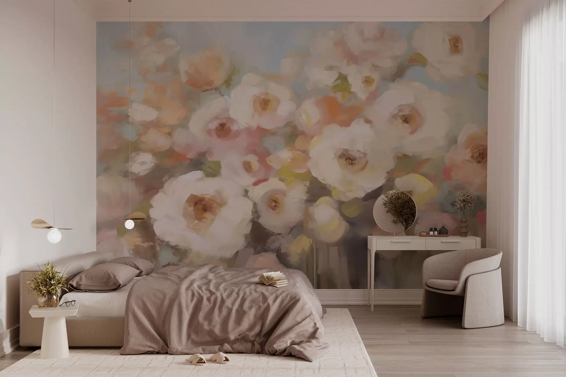 murales de pared Flores delicadas w03214