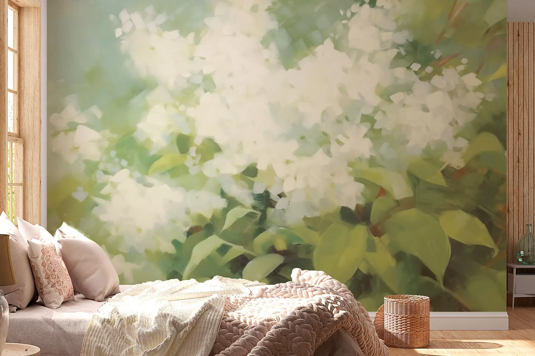 murales de pared Blanco Lila w03222