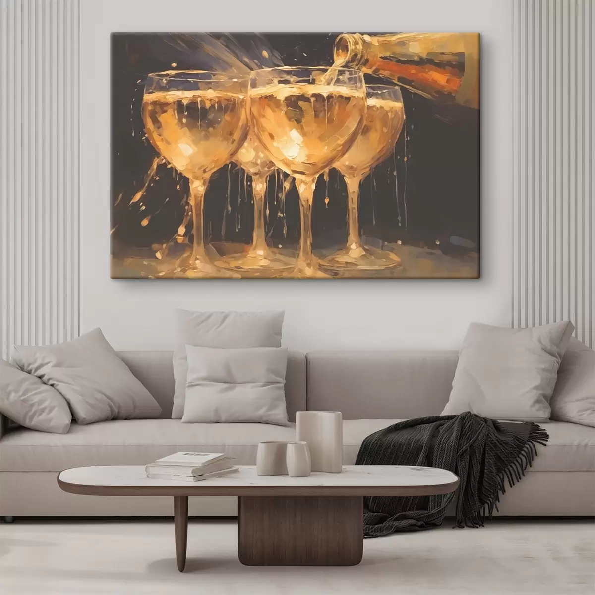 murales de pared Copas de champán s43021