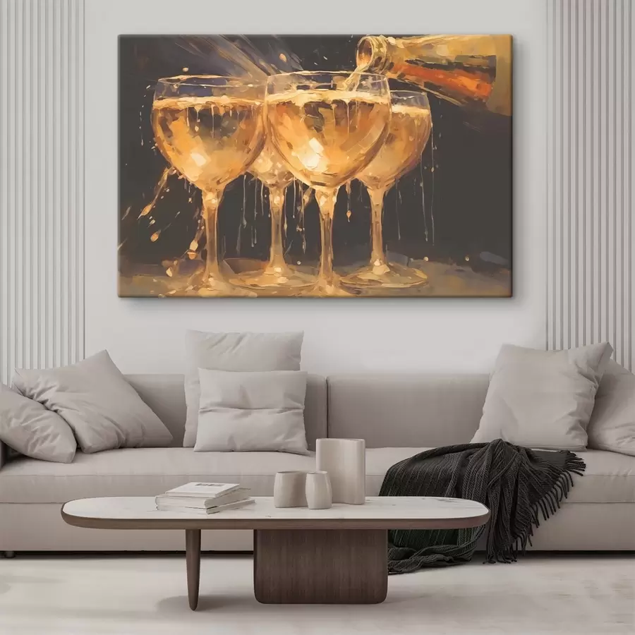 murales de pared Copas de champán s43021