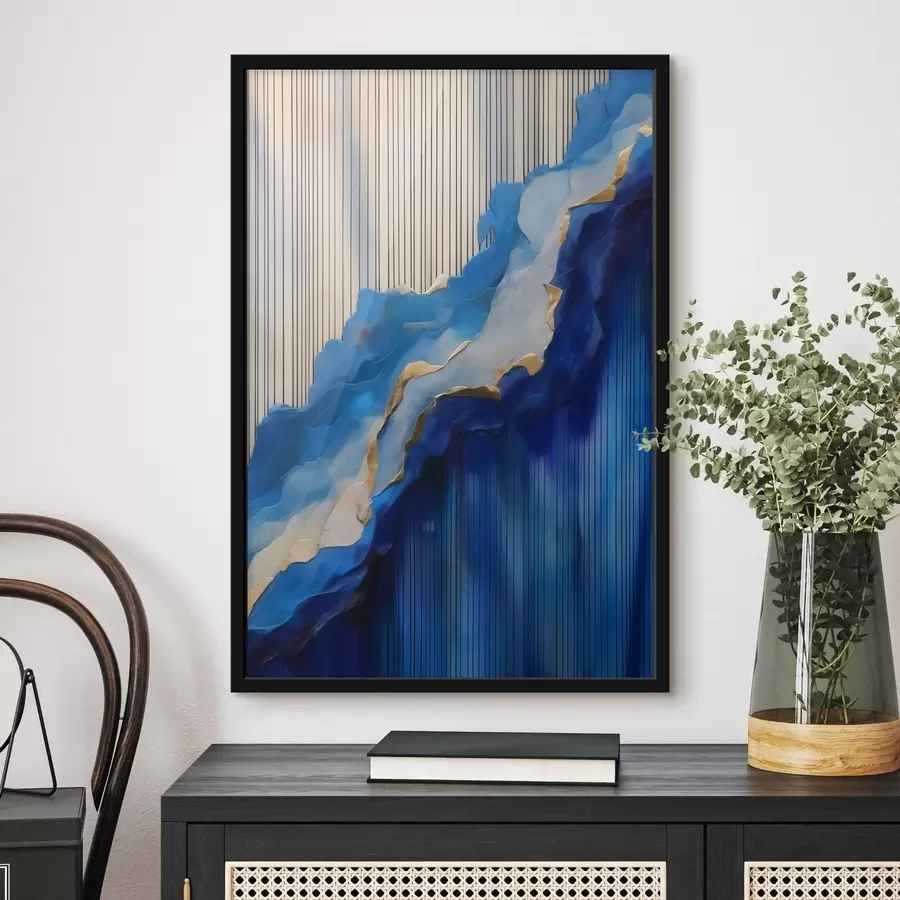 murales de pared Texturas abstractas azules con líneas de fondo f43002