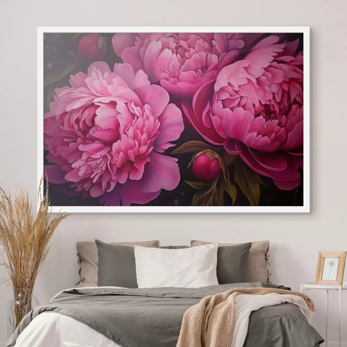 Poster Abstracción en tonos morados y amarillos f43004