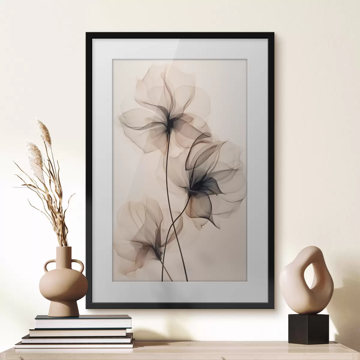Poster Trío de flores transparentes f43015