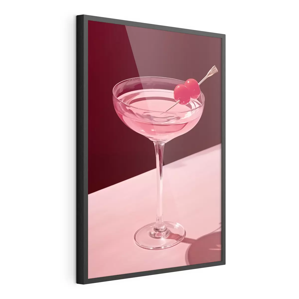 Poster Copa de cóctel con una cereza f43016