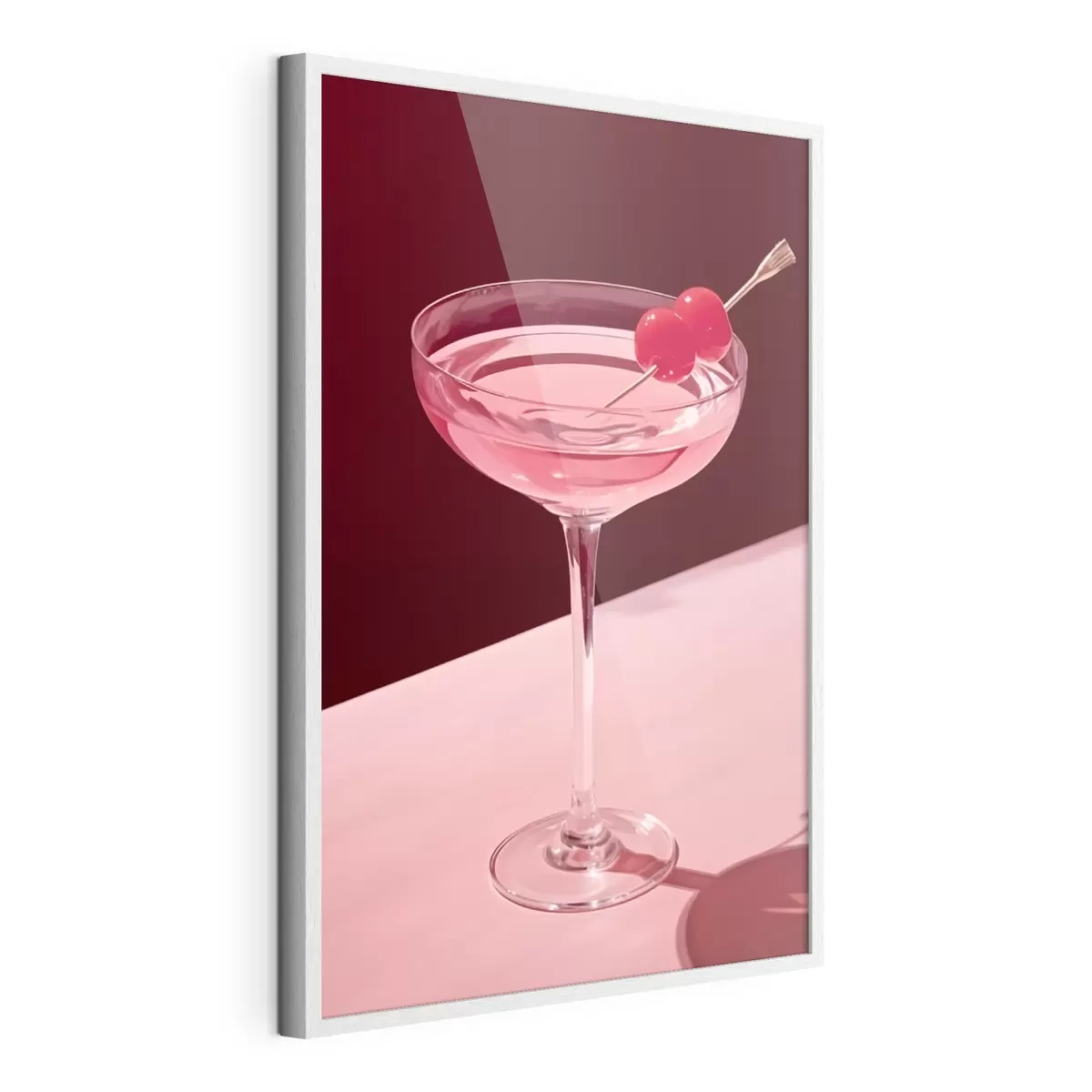 Poster Copa de cóctel con una cereza f43016