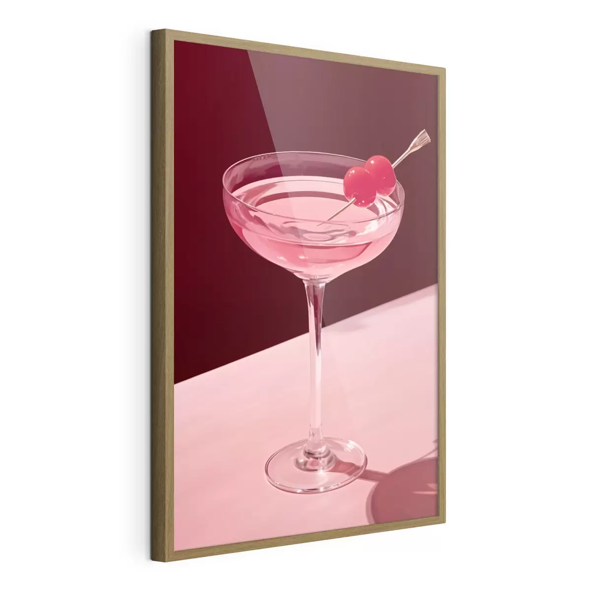 Poster Copa de cóctel con una cereza f43016