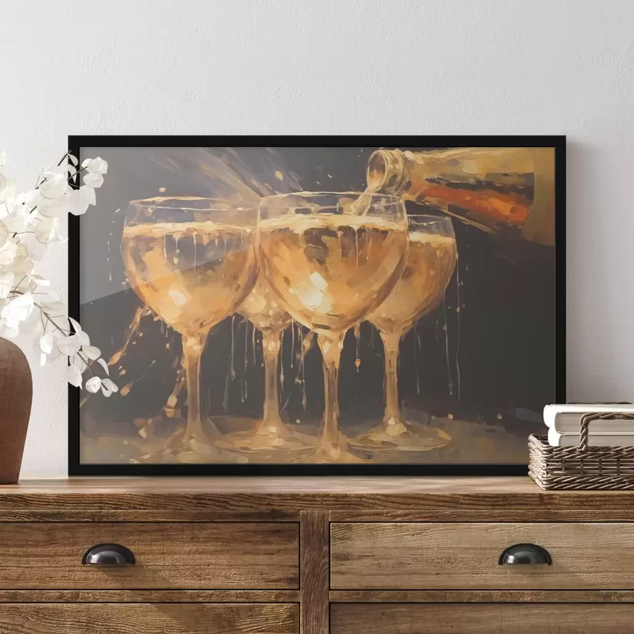 murales de pared Copas de champán f43021