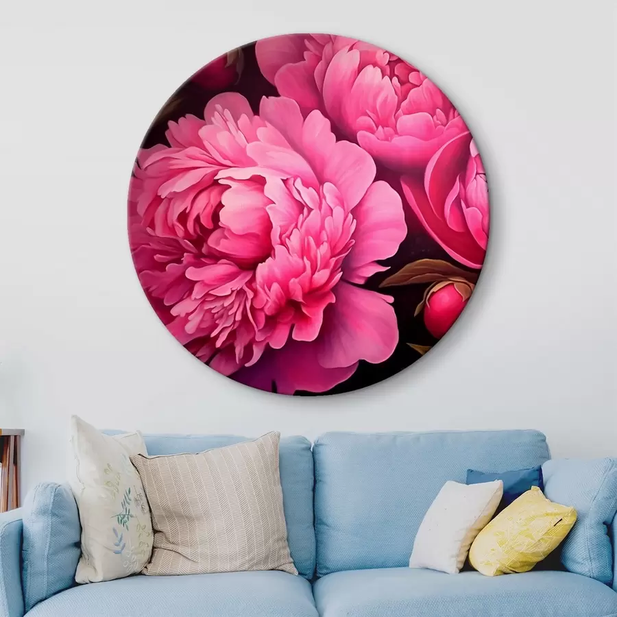 murales de pared Abstracción en tonos morados y amarillos r43004