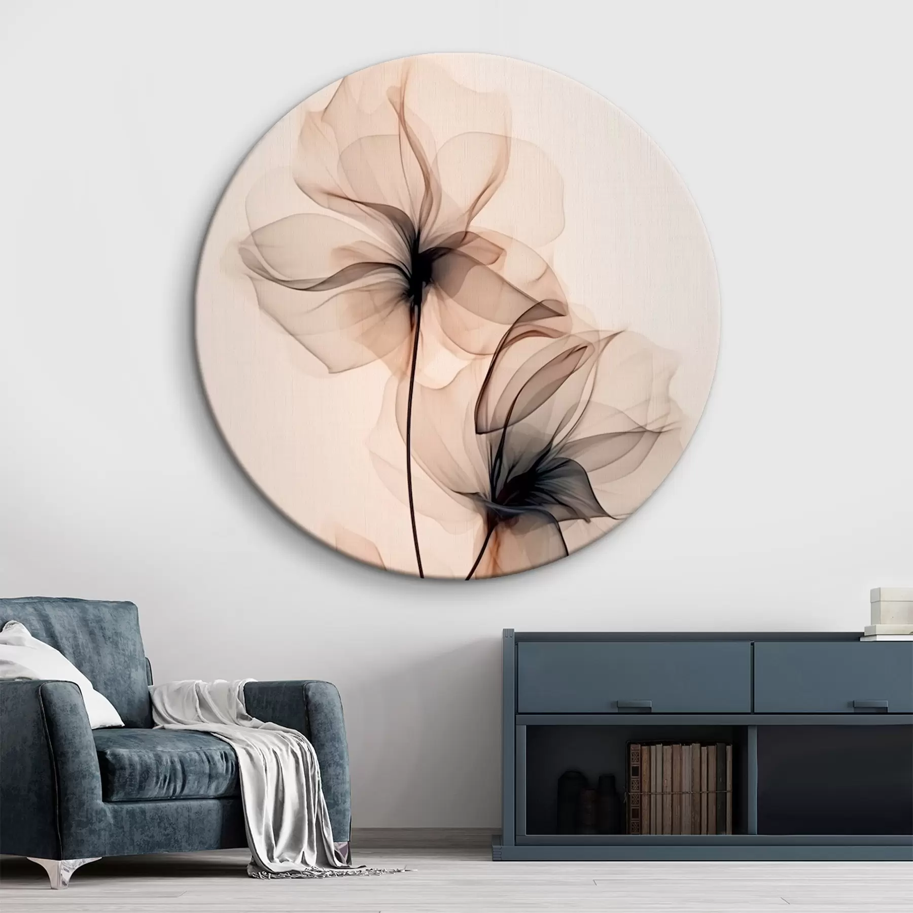 murales de pared Flores abstractas transparentes r43015