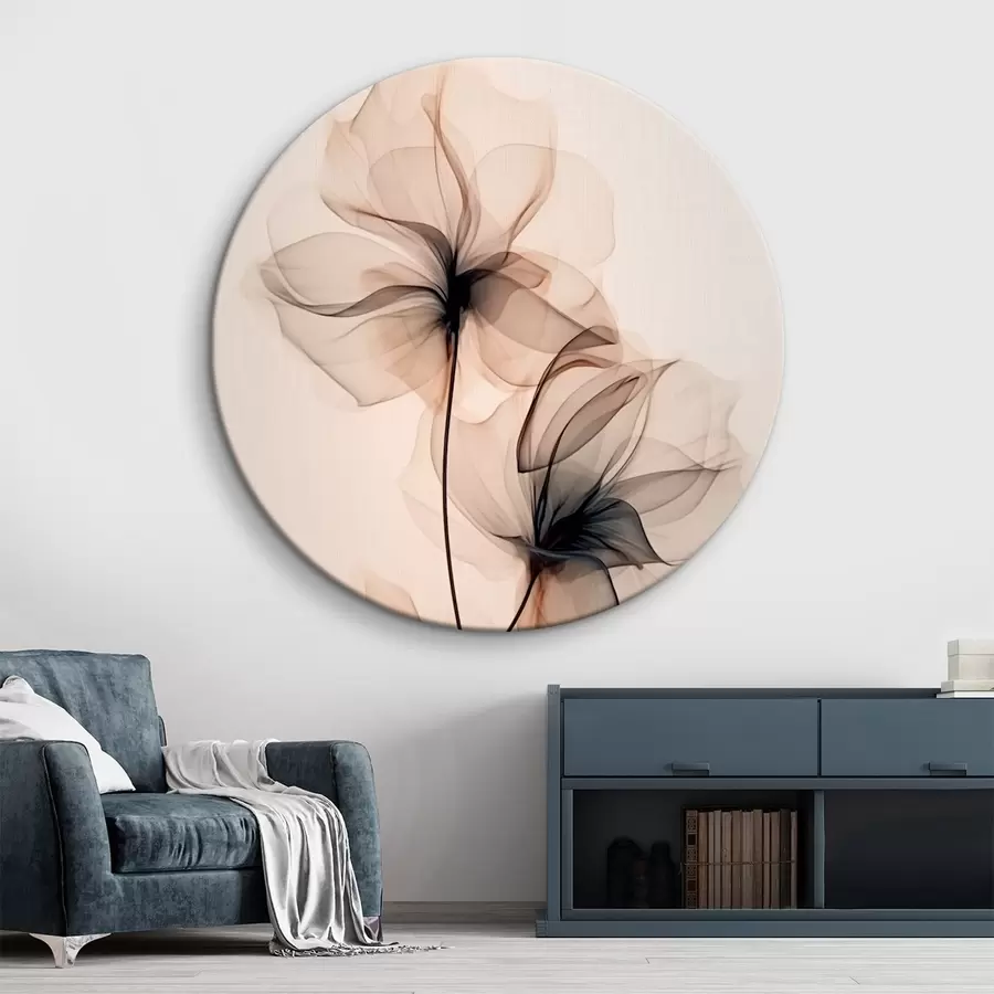 murales de pared Flores abstractas transparentes r43015